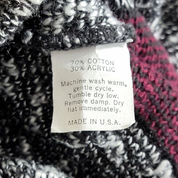 Vintage JJ Cochran Sweater Mens L Black Geometric Long Sleeve Crewneck Pullover - Picture 11 of 11